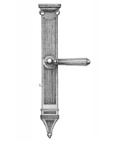 Custom Door Hardware Gabriel backplate B, 36.5cm & lever