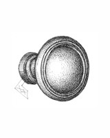 Custom Door Hardware Gabriel cabinet knob, round, 33mm
