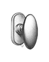Custom Door Hardware Riverwind door knob & oval rose 66mm