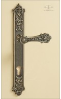 Aurelia backplate narrow & lever - antique brass - Custom Door Hardware2