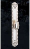 Anastasia backplate I & door knob - polished nickel - Custom Door Hardware