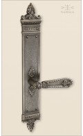 Anastasia backplate P & lever - antique nickel - Custom Door Hardware