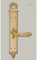 Anastasia backplate W & lever - polished bronze - Custom Door Hardware