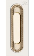 Anastasia recessed pull oval W - polished bronze - Custom Door Hardware