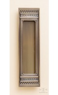 Anastasia recessed pull W,rectangle - antique bronze - Custom Door Hardware