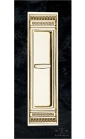 Anastasia recessed pull W,rectangle with turnpiece - polished brass - Custom Door Hardware