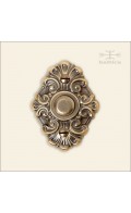 Aurelia bell button - antique brass - Custom Door Hardware