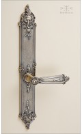 Ilyria backplate A, 39cm & lever - antique brass - Custom Door Hardware