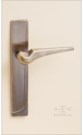 Ojo backplate & lever - antique bronze - Custom Door Hardware