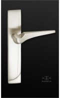 Ojo backplate & lever - satin nickel - Custom Door Hardware