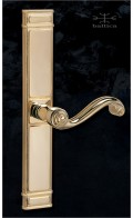Sundance backplate P, 26.6cm & lever - polished bronze - Custom Door Hardware
