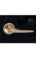 Vik lever & rose - polished bronze - Custom Door Hardware2
