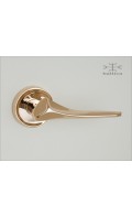 Vik lever & rose - polished bronze - Custom Door Hardware3