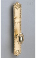 Anastasia backplate I & door knob w/ cyl lid - polished bronze - Custom Door Hardware
