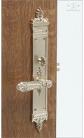 Anastasia backplate P & lever - polished brass - Custom Door Hardware4