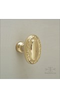 Anastasia cabinet knob, oval | polished brass | Custom Door Hardware 