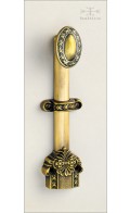 Anastasia surface bolt - antique brass - Custom Door Hardware