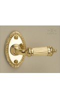 Augustus petite lever & Eastwell Manor rose W | polished brass | Custom Door Hardware 