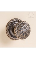 Augustus wardrobe knob S with rose 55mm - aantique bronze - Custom Door Hardware