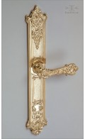 Aurelia backplate B, 39.5cm & lever - polished bronze - Custom Door Hardware