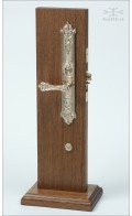 Aurelia backplate B, 39.5cm & lever mount | polishede bronze | Custom Door Hardware