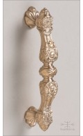 Aurelia cabinet pull II, c-c 4 inch - satin bronze -Custom Door Hardware 