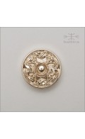 Aurelia deco bolt cover - polished bronze - Custom Door Hardware