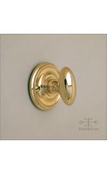A cabinet knob w/ Karelia rose | polished brass | Custom Door Hardware