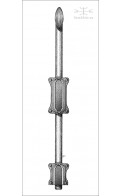 Chartres surface bolt w/ longer middle guide - Custom Door Hardware 