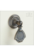 Chartres turnpiece, hinged w/ rose | antique bronze | Custom Door Hardware