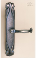 Cortina backplate 31.2cm & lever - antique bronze - Custom Door Hardware 
