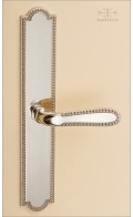 Cranwell backplate & lever - polished nickel - Custom Door Hardware2