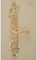 Dalia backplate 38cm & lever - polished brass - Custom Door Hardware