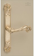 Dalia backplate narrow & lever - polished bronze - Custom Door Hardware