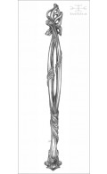 Dalia door pull BN, c-c 13.5 inch | Custom Door Hardware