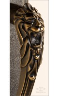 Davide lion pull close-up | antique bronze | Custom Door Hardware