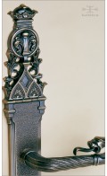 Davide backplate 40.5cm & lion lever | antique bronze | Custom Door Hardware2