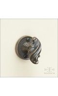 Davide cabinet knob L, 36mm with rose as turnpiece- antique brass -  Custom Door Hardware