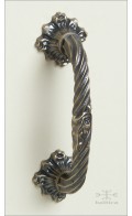 Davide cabinet pull T, leaf 4 inch | antique bronze | Custom Door Hardware