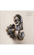 Davide crosshandle w/ rose | antique bronze | Custom Door Hardware 