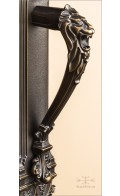 Davide door pull, Lion, 22cm | antique bronze | Custom Door Hardware