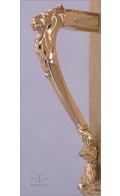 Davide door pull, Lion, 22cm | polished bronze | Custom Door Hardware