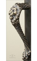 Davide door pull Lion II, 21cm | antique bronze | Custom Door Hardware2