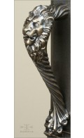 Davide door pull Lion II, 21cm | antique bronze | Custom Door Hardware