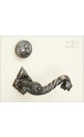 Davide Leaf lever & Leaf I rose, w cylinder collar | antique bronze | Custom Door Hardware 
