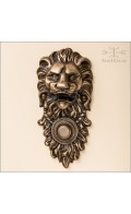 Davide Lion bell button - antique bronze - Custom Door Hardware