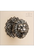 Davide Lion door knob & rose 80mm | antique nickel | Custom Door Hardware