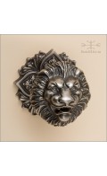 Davide Lion door knob & rose 80mm | antique nickel  | Custom Door Hardware2