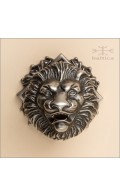 Davide Lion door knob & rose 80mm | antique nickel  | Custom Door Hardware3