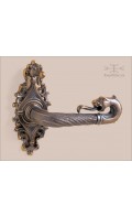 Davide  Lion lever & privacy rose 144mm | antique bronze | Custom Door Hardware 